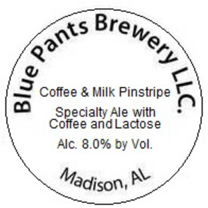 Blue Pants Brewery Coffee & Milk Pinstripe December 2016