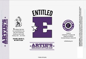 Entitled Beer Company Artie's Belgian-style Ale