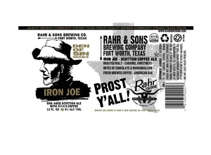 Rahr & Sons Brewing Co., LP Iron Joe