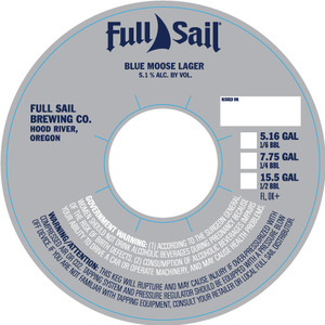 Full Sail Blue Moose Lager December 2016