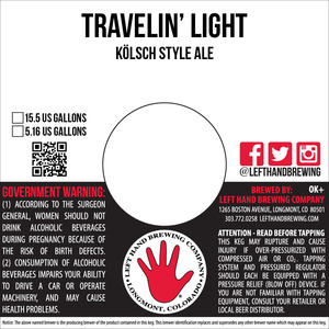 Left Hand Brewing Company Travelin' Light