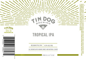 Tin Dog Brewing Tropical IPA January 2017