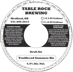 Table Rock Brewing Trailhead Summer Ale