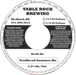 Table Rock Brewing Trailhead Summer Ale December 2016