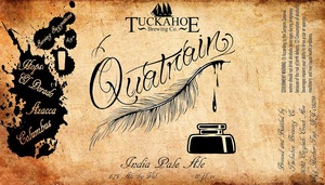 Tuckahoe Brewing Company Quatrain India Pale Ale December 2016