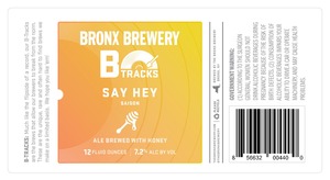 The Bronx Brewery Say Hey Saison