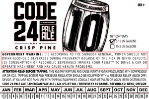 10 Barrel Brewing Co. Code 24 Crisp Pine December 2016