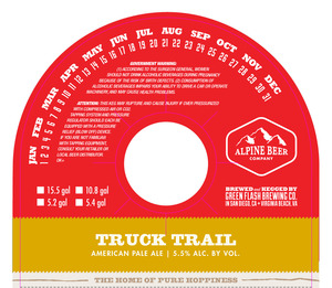 Alpine Beer Company Truck Trail