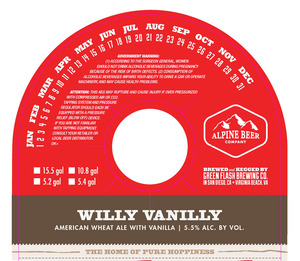 Alpine Beer Company Willy Vanilly