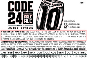 10 Barrel Brewing Co. Code 24 Juicy Citrus December 2016