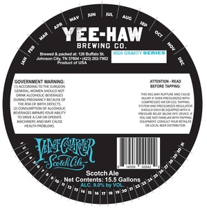 Yee Haw Scotch Ale Velvet Charmer January 2017