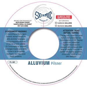 Seismic Brewing Co Alluvium Pilsner December 2016