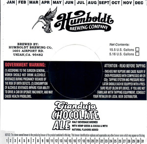 Humboldt Brewing Co Gianduja Chocolate Ale