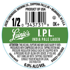 Leinenkugel's I.p.l. India Pale Lager January 2017