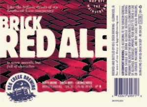 Keg Creek Brick Red Ale January 2017