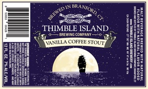 Thimble Island Brewing Company Vanilla Coffee Stout January 2017
