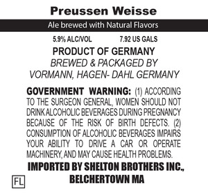 Vormann Preussen Weisse January 2017