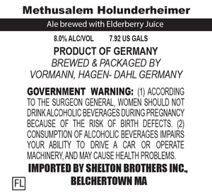 Vormann Methusalem Holunderheimer January 2017