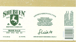 Shebeen Brewing Company Irish Pale