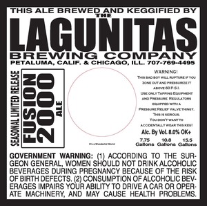 The Lagunitas Brewing Company Fusion 2000 January 2017