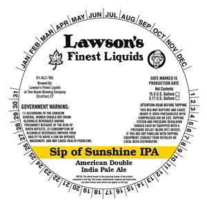 Lawson's Finest Liquids Sip Of Sunshine IPA