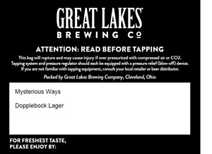 Great Lakes Brewing Co. Mysterious Ways January 2017