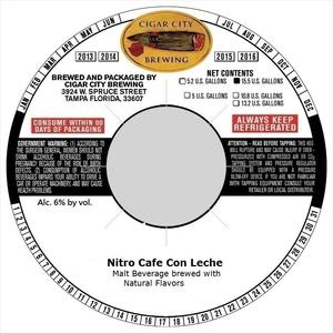 Cigar City Brewing Nitro Cafe Con Leche