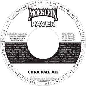 Christian Moerlein Pacer Citra Pale Ale