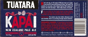 Tuatara Tuatara Kapai New Zealand Pale Ale January 2017