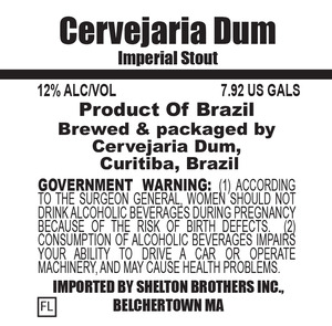 Cervejaria Dum Imperial Stout January 2017