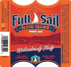 Full Sail Blood Orange Wheat Ale January 2017