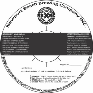 Newport Beach Brewing Company January 2017