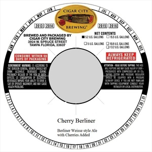 Cigar City Brewing Cherry Berliner