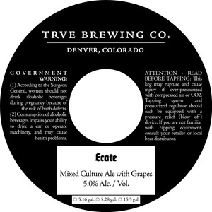Ecate Mixed Culture Ale With Grapes January 2017