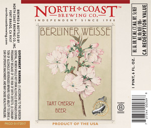 North Coast Tart Cherry Berliner Weisse January 2017