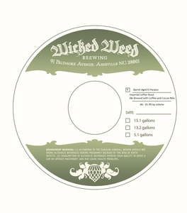 Wicked Weed Brewing Barrel-aged El Paraiso January 2017