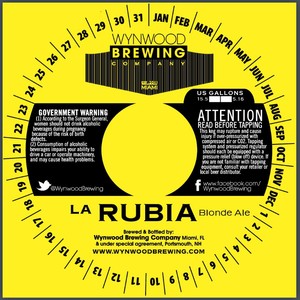 Wynwood Brewing Company La Rubia January 2017