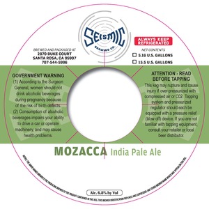 Seismic Brewing Company Mozaca India Pale Ale