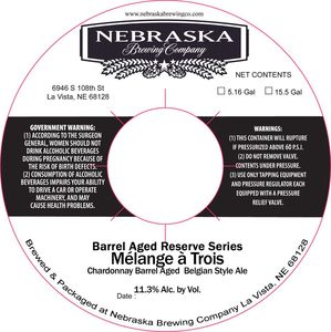 Nebraska Brewing Company Melange A Trois