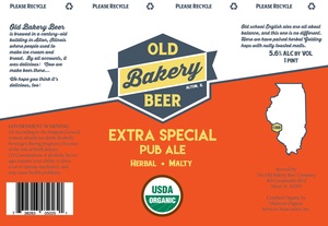 The Old Bakery Beer Company Extra Special Pub Ale January 2017
