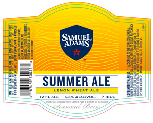 Samuel Adams Summer Ale January 2017