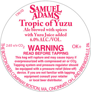 Samuel Adams Tropic Of Yuzu