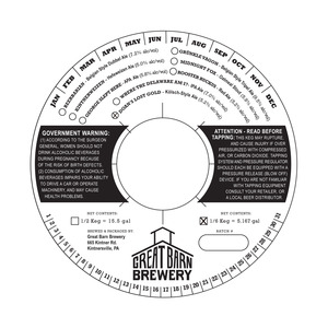 Great Barn Brewery Doan's Lost Gold December 2016