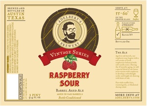 Adelbert's Brewery Raspberry Sour