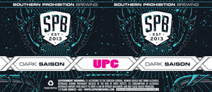 Southern Prohibition Brewing Dark Saison