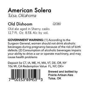 Prairie Artisan Ales Old Dishoom