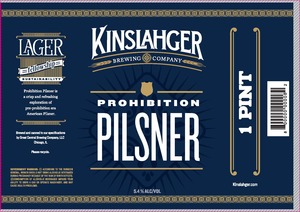 Kinslahger Prohibition Pilsner January 2017