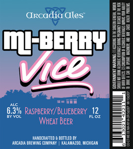 Arcadia Brewing Company Mi-berry Vice January 2017