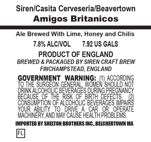Siren Craft Brew Amigos Britanicos