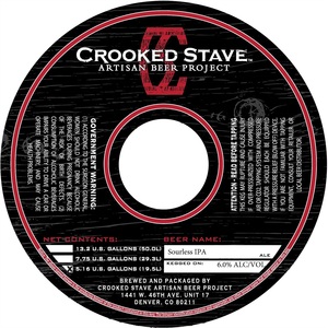 Crooked Stave Artisan Beer Project Sourless IPA